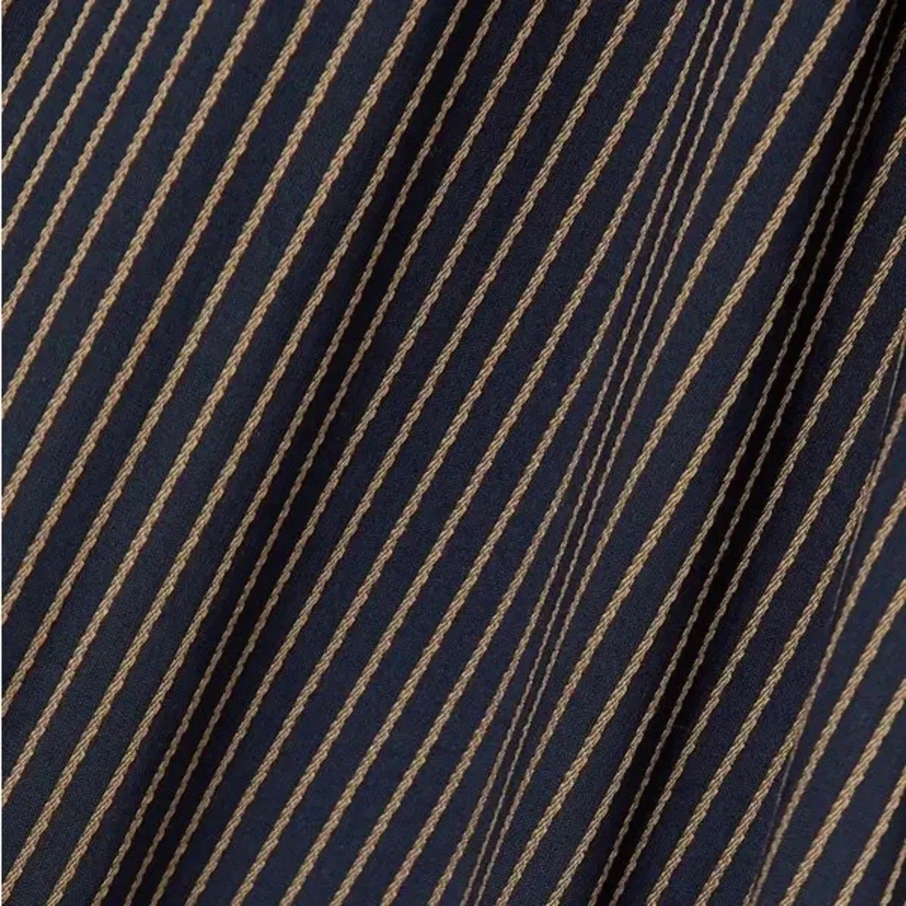 LA LIGNE Gitane Ruched Striped Cotton-Blend Dress size medium w/ pockets - Picture 2 of 12